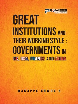cover image of Great Institutions and Their Working Style